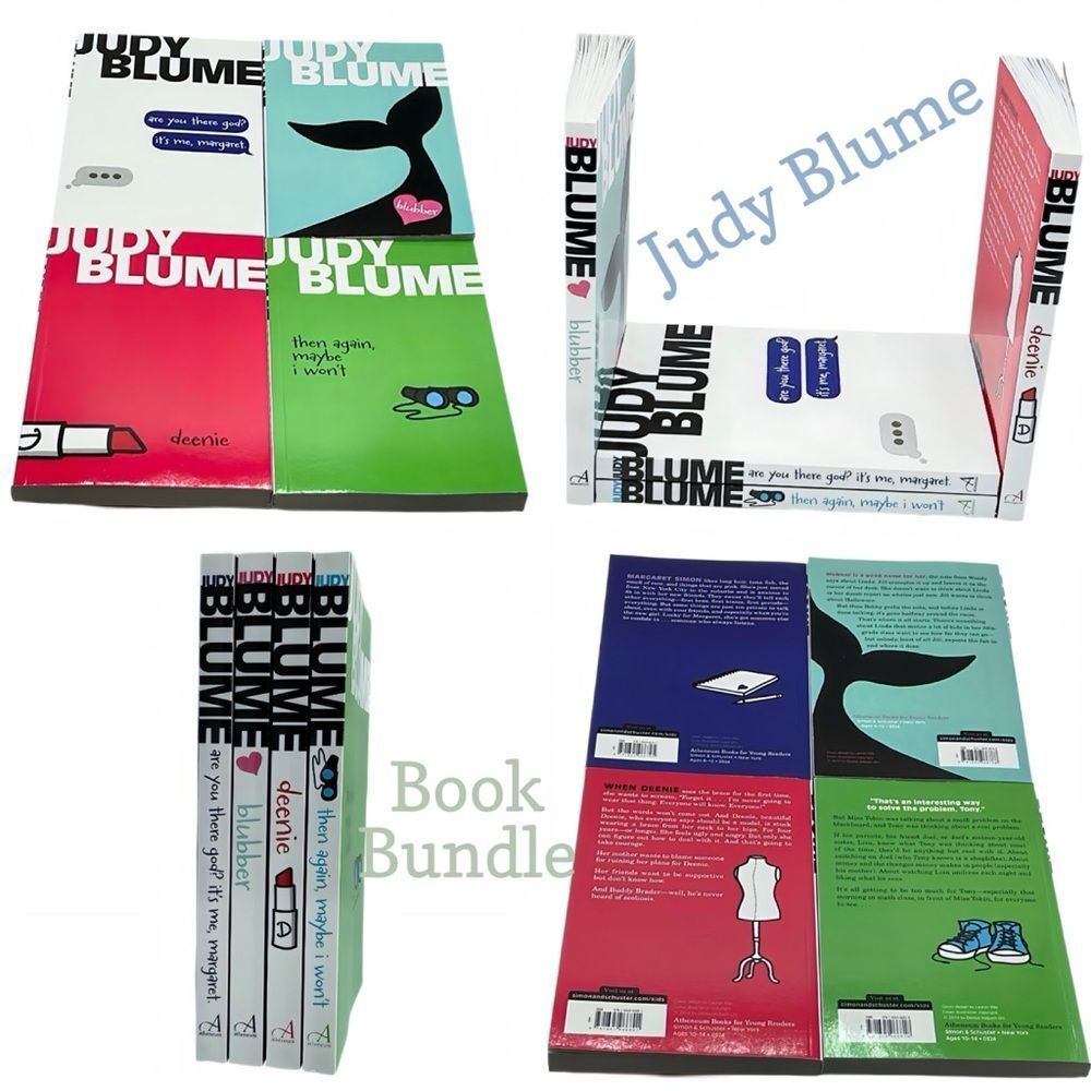NWT JUDY BLUME 4 BOOK BUNDLE| Are you there, God?|Blubber|Deenie|Then again…